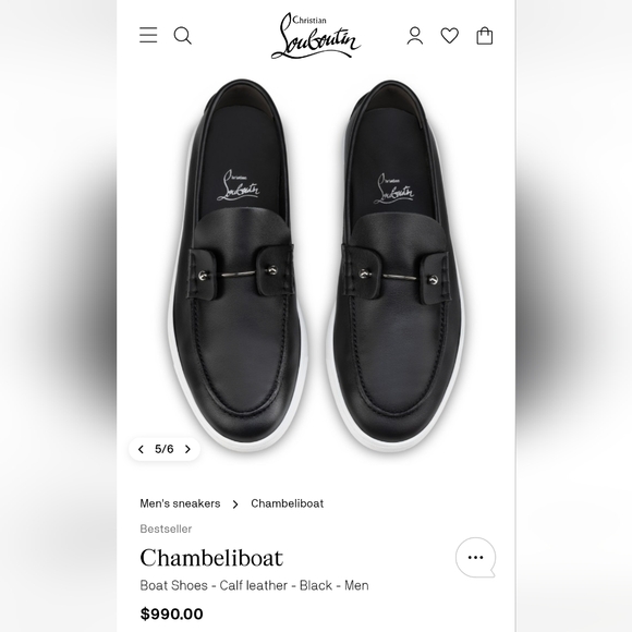 Christian Louboutin Chambeliboat Leather Loafers Sz 41 Like New